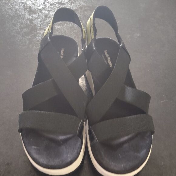 Hush Puppies Black Elastic Sandals - Picture 1 of 6